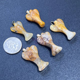 Golden Healer Quartz Angel Pendant (Silver Bail) Gemstone Jewelry Necklace Supply Jewelry > Necklaces > Crystal