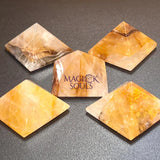 Golden Healer Quartz Crystal Pyramid Carving Polished Gemstone Decor Supply Home & Living > Home Decor > Home Accents >