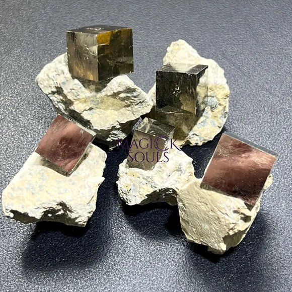 Golden Iron Pyrite Crystal Cubes In Rough Raw Matrix Wholesale Home & Living > Home Decor > Home Accents > Rocks &
