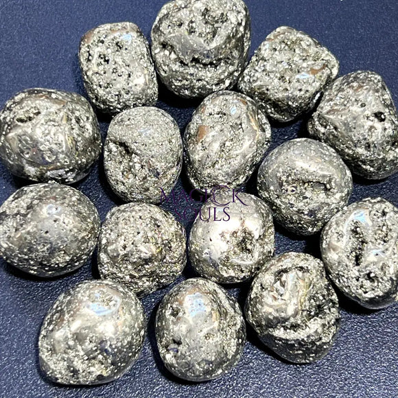 Golden Iron Pyrite Crystal Tumbled Stones (By The Piece or Pound) Fools Gold Wholesale Home & Living > Home Decor >