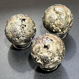 Golden Pyrite Crystal Druzy Sphere Fools Gold Polished Carving Wholesale Home & Living > Home Decor > Home Accents >