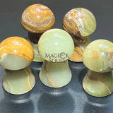 Green Banded Onyx Mushroon Crystal Carving Wholesale Home & Living > Home Decor > Home Accents > Rocks & Geodes