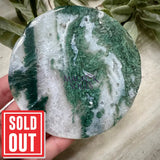 Green Moss Agate Plate Coaster Magick Souls