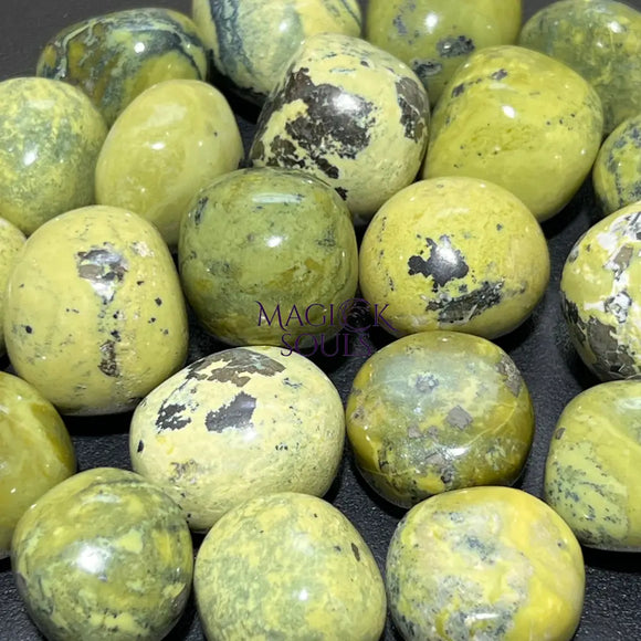 Green Serpentine Tumbled Stones (By The Piece or Pound) Bulk Wholesale Lot Polished Gemstones Supply Home & Living >