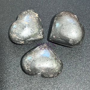 Hematite Puffy Heart Polished Carving Wholesale Home & Living > Home Decor > Home Accents > Rocks & Geodes
