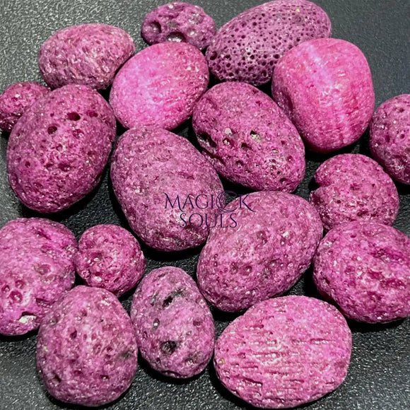 Honeycomb Red Ruby Tumbled Crystal Pieces (UV Reactive) Bulk Wholesale Lot Gemstones Home & Living > Home Decor > Home