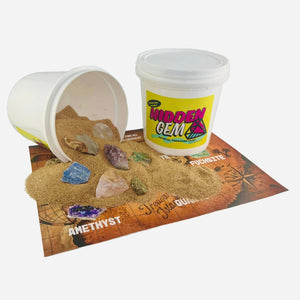 Hidden Gem Crystal Dig Treasure Hunt Rock Mining Buckets