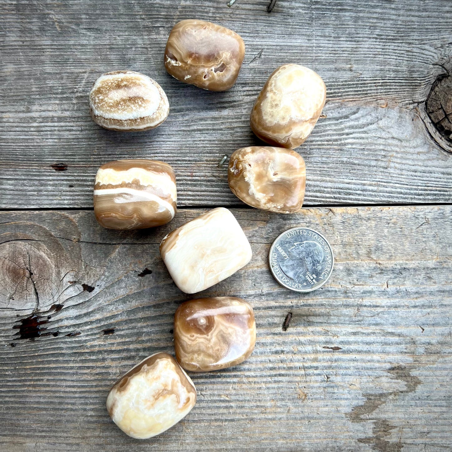 Tumbled Chocolate Root Beer Calcite UV Reactive - Magick Souls