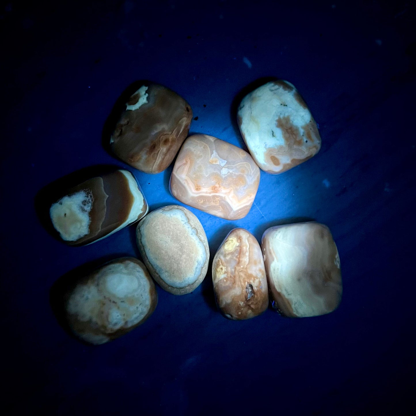 Tumbled Chocolate Root Beer Calcite UV Reactive - Magick Souls