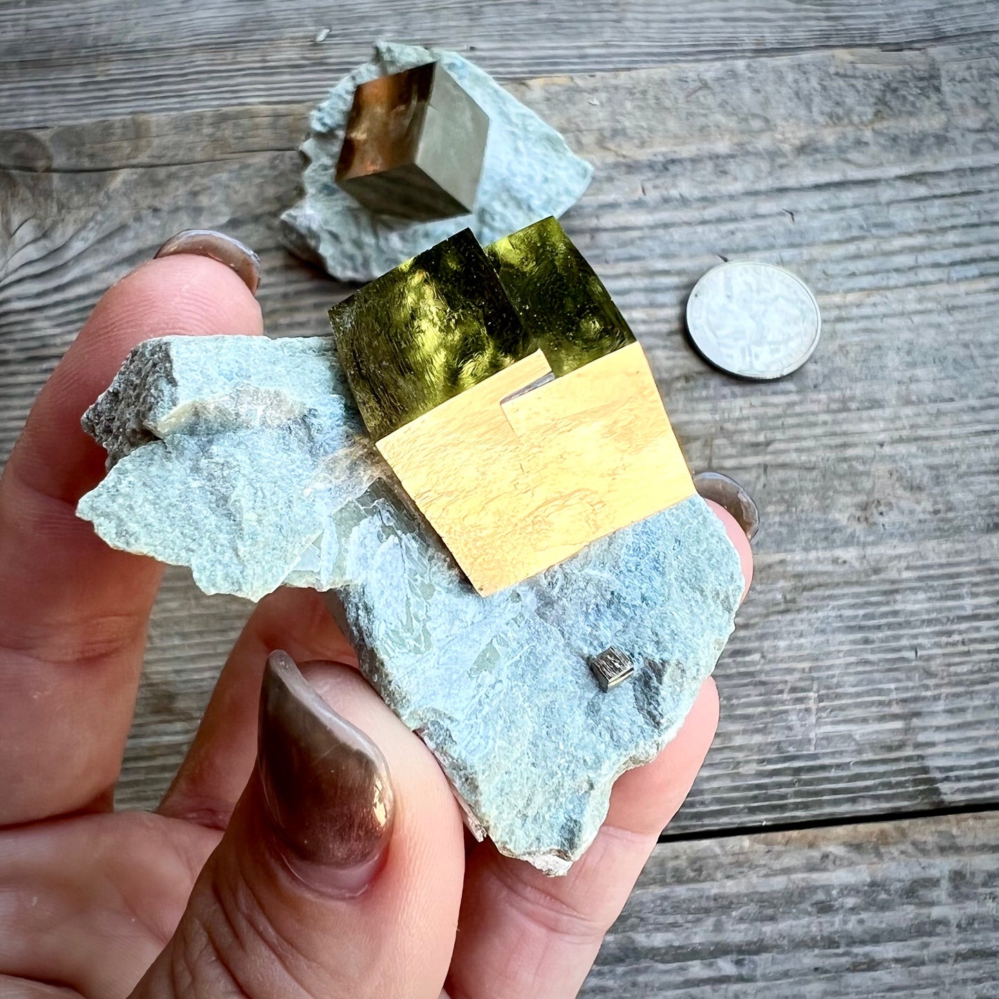 Natural Pyrite Cube in Matrix - Magick Souls