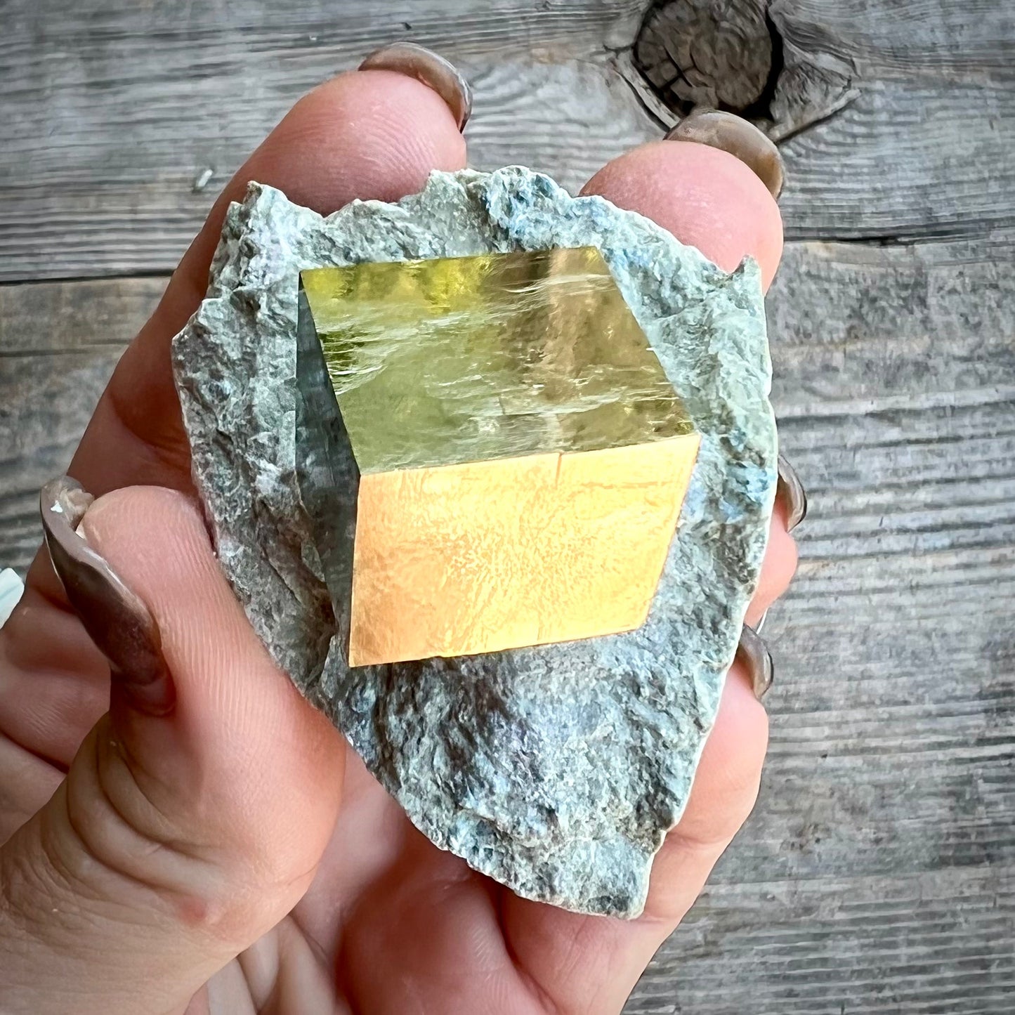 Natural Pyrite Cube in Matrix - Magick Souls