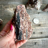 Black Tourmaline and Mica Flat Based Natural Freeforms - Magick Souls