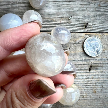 Blue Tumbled Rose Quartz - Magick Souls