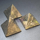 Iron Pyrite Pyramid Crystal Druzy Carving Polished Fools Gold Home & Living > Home Decor > Home Accents > Rocks & Geodes