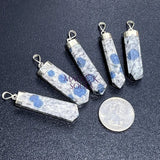 K2 Jasper Crystal Point Pendant (925 Sterling Silver) Faceted Gemstone Jewelry Necklace Supply Craft Supplies & Tools >