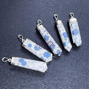 K2 Jasper Crystal Point Pendant (925 Sterling Silver) Faceted Gemstone Jewelry Necklace Supply Craft Supplies & Tools >