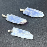 Kyanite Crystal Point Pendant (Silver Plated Bail) Gemstone Jewelry Necklace Supply Craft Supplies & Tools > Beads Gems
