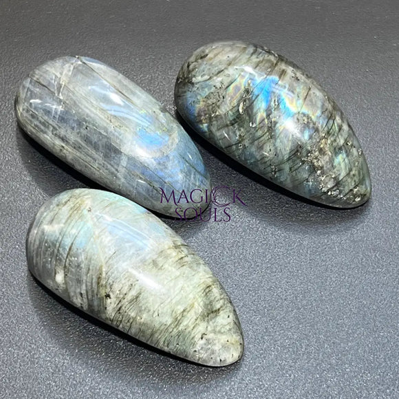 Labradorite Massage Stone Tool Polished Gemstone Carving Home & Living > Home Decor > Home Accents > Rocks & Geodes
