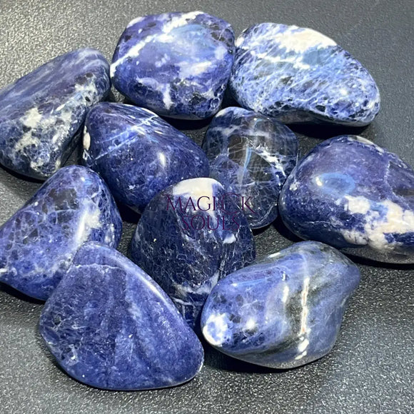 Large Blue Sodalite Tumbled Stones (By The Piece or Pound) Wholesale Home & Living > Home Decor > Home Accents > Rocks