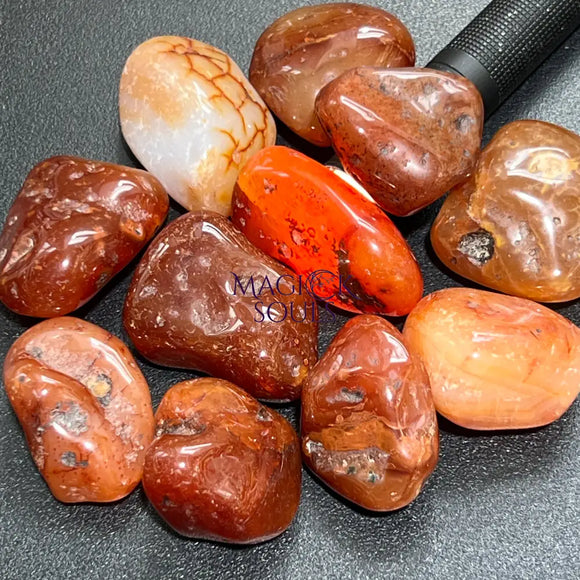 Large Carnelian Red Agate Tumbled Stones (By The Piece or Pound) Wholesale Home & Living > Home Decor > Home Accents >
