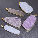 Large Druzy Crystal Statement Pendants (Gold Plated) Wholesale Craft Supplies & Tools > Beads Gems & Cabochons > Charms