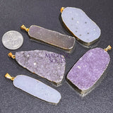 Large Druzy Crystal Statement Pendants (Gold Plated) Wholesale Craft Supplies & Tools > Beads Gems & Cabochons > Charms
