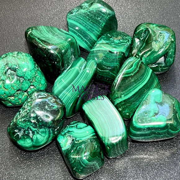 Large Extra Quality Premium Malachite Tumbled Stones (By The Piece or Pound) Home & Living > Home Decor > Home Accents
