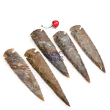 Large Fancy Jasper Arrowhead Decorative Spearhead Carving Arrow Stone Home & Living > Home Decor > Home Accents > Rocks