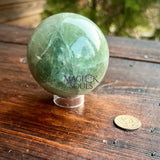 Large Natural Fluorite Sphere 75mm UV Reactive - Magick Souls
