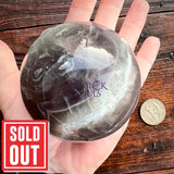 Large Natural Fluorite Sphere 75mm UV Reactive Magick Souls