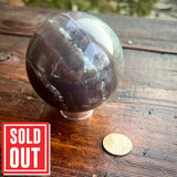 Large Natural Fluorite Sphere 80mm UV Reactive - Magick Souls