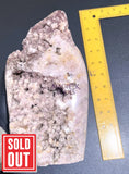 Large Pink Amethyst Druzy Crystal Cluster Standing Freeform Select Polished Carving Home & Living > Home Decor > Home
