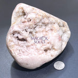 Large Pink Amethyst Druzy Crystal Cluster Standing Freeform Select Polished Carving Home & Living > Home Decor > Home