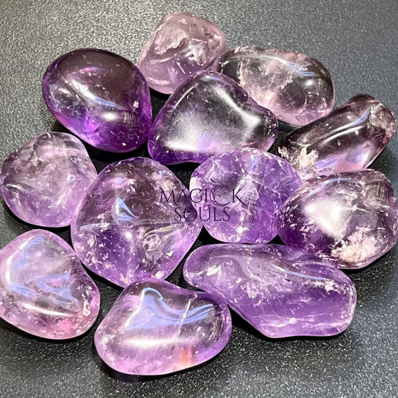Large Purple Amethyst Crystal Tumbled (By The Piece Or Pound) Bulk Wholesale Lot Polished Gemstones Home & Living >