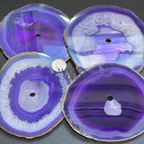 Large Purple Color Agate Slice Clock Faces (5.5 to 6 Inches)(1 CM Drilled Hole) Home & Living > Home Decor > Home