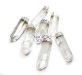 Large Quartz Crystal Point Pendant (Silver Plated) Wholesale Craft Supplies & Tools > Beads Gems & Cabochons > Charms &