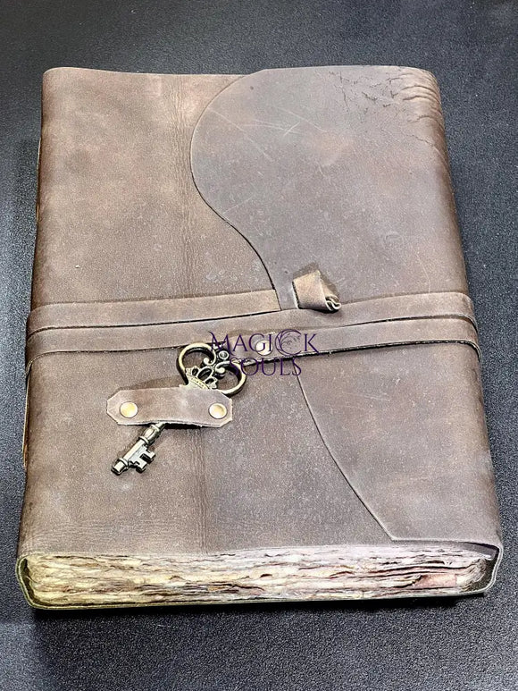 Large Rustic Brown Leather Bound 100 Page Sketchbook Notebook Key Carving Wholesale Books Movies & Music > Books >