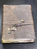 Large Rustic Brown Leather Bound 100 Page Sketchbook Notebook Key Carving Wholesale Books Movies & Music > Books >