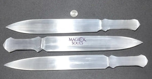 Large Selenite Crystal Decorative Sword Carving (15 Inch Avg) Home & Living > Spirituality & Religion > Reiki & Chakras