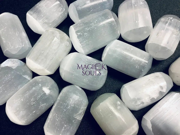 Large Selenite Crystal Tumbled Stones (By The Piece or Pound) Wholesale Home & Living > Home Decor > Home Accents >