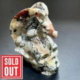 Large Skull and Dragon Carving Red Moss Agate Select Wholesale Art & Collectibles > Sculpture > Art Objects