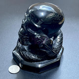 Large Skull and Snake Obsidian Carving Select Wholesale Art & Collectibles > Sculpture > Art Objects