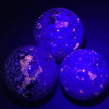 Large Syenite Polished Spheres (UV Reactive) Wholesale Carvings Home & Living > Home Decor > Home Accents > Rocks &