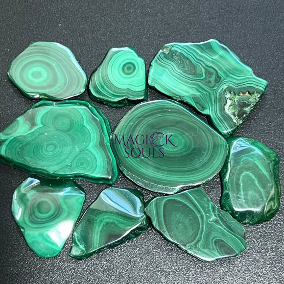 Malachite Slices (1 3 Inches) Polished Freeform Cabochons Gemstone Decor Craft Supplies & Tools > Beads Gems &