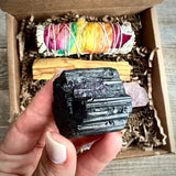 Meditation Healing Crystal Gift Set - 7 Pc. Real Crystals and Sage and Palo Santo Healing Essentials - Magick Souls