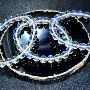 Mermaid Ocean Glowing Glass Stretch Bracelet (8mm Beads) Jewelry Supply Jewelry > Bracelets > Beaded Bracelets