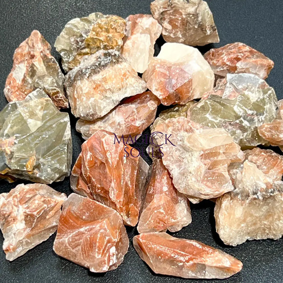 Mixed Color Red Green Calcite Crystal Rough Raw Stones (By The Piece or Pound) Wholesale Home & Living > Home Decor >