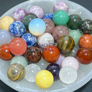 Mixed Crystal Spheres Small Marble Size (20mm) Gemstone Carving Decor Home & Living > Home Decor > Home Accents > Rocks