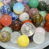 Mixed Crystal Spheres Small Marble Size (20mm) Gemstone Carving Decor Home & Living > Home Decor > Home Accents > Rocks