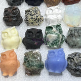 Mixed Gemstone Owl Carving Collection (24 Pcs) Bulk Wholesale Assorted Flat Box Home & Living > Home Decor > Home
